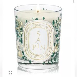 Diptyque Sapin Candle with Festive Green and Gold